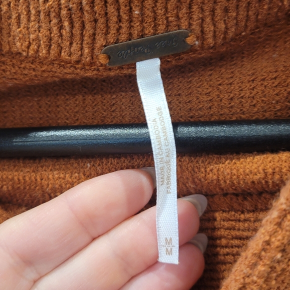 Free People Slouchy Ottoman Sweater Tunic in Rust Sienna sz M - Picture 8 of 8